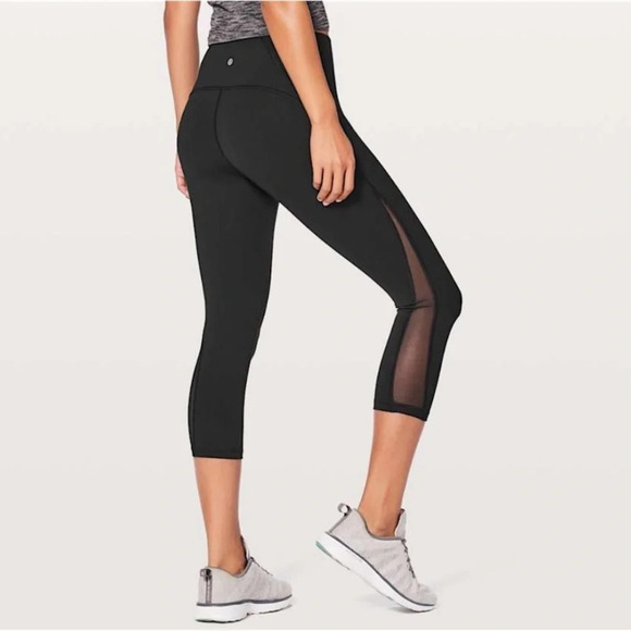Lululemon train times crop 21” black 21326 - Picture 1 of 11